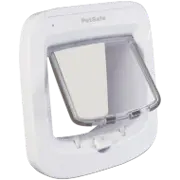 Petsafe katteluke med mikrochip i hvit utførelse, ytre mål 22 x 23,9 cm