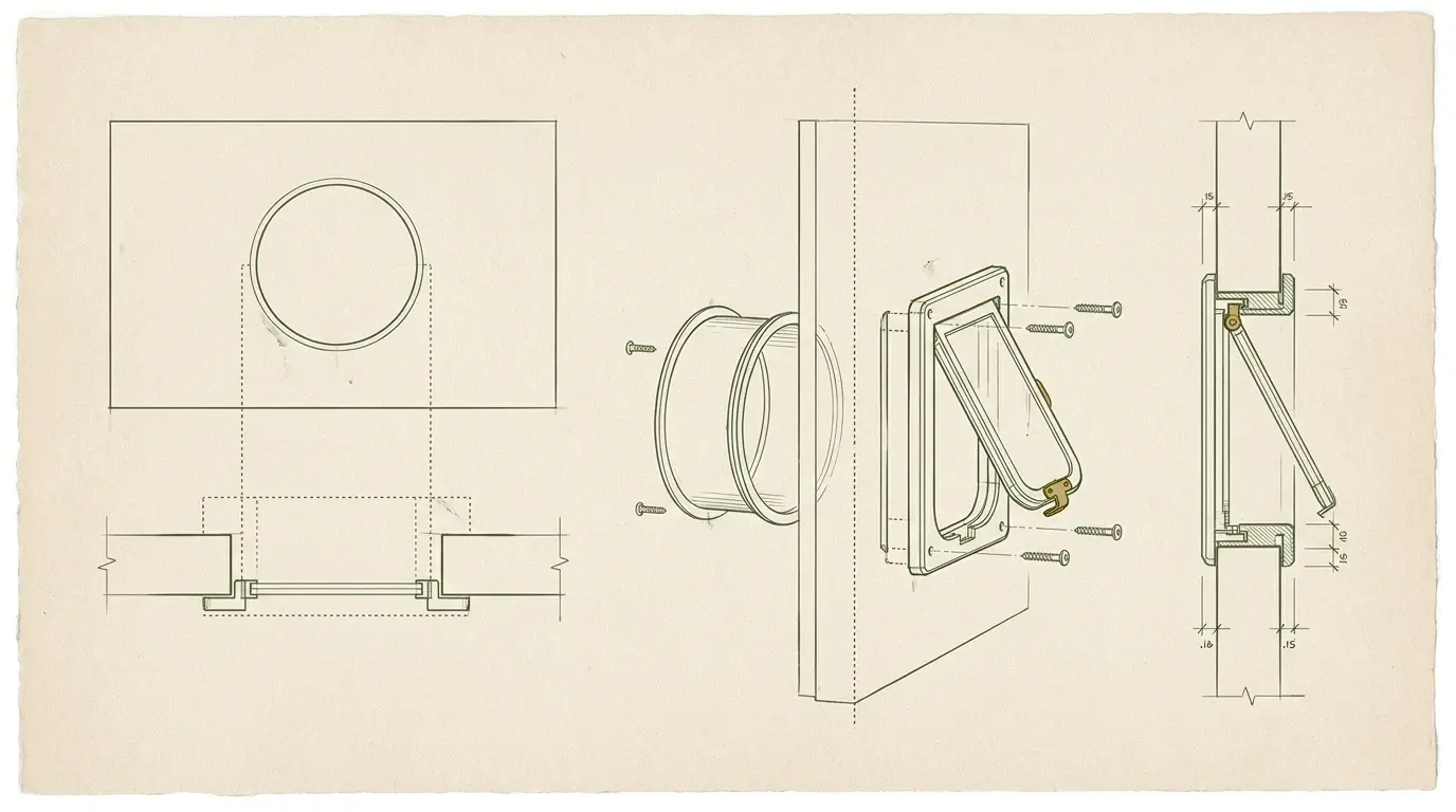 Montere katteluke: full guide for hver dørtype | Katteluke.com
